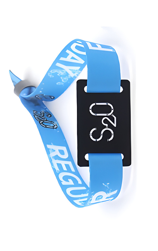 Blue Woven Rfid Wristband